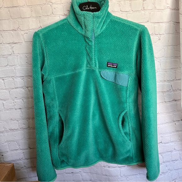 Patagonia Women Size S Re-Tool Snap-T Fleece Pullover Jacket Green - Picture 2 of 5
